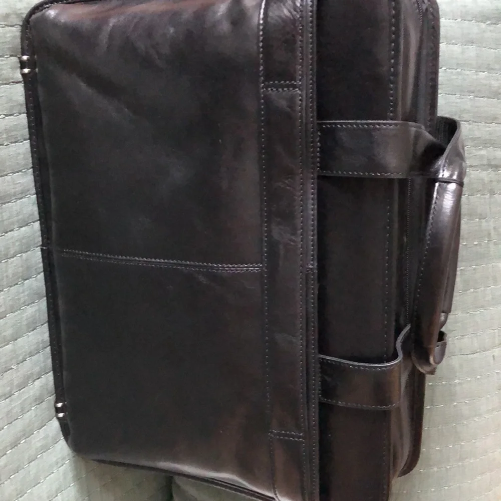 15.6 Laptop/tablet briefcase MANCINI LEATHER - New on case